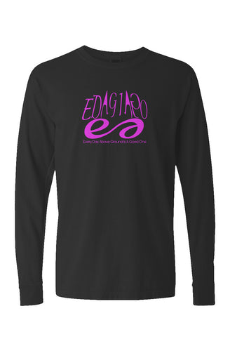 Edagiago digital print logo Heavyweight Long Sleeve T Shirt